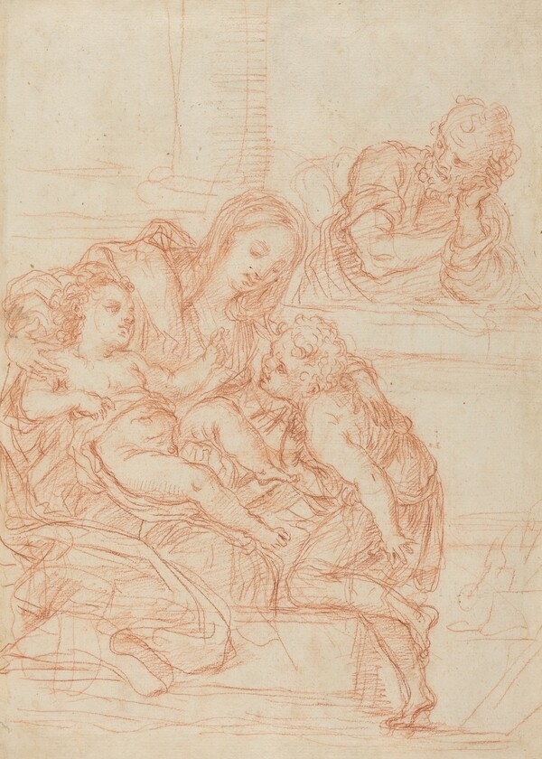 Madonna and Child with Saints John and Joseph [recto]