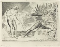 The Circle of the Corrupt Officials; The Devils Tormenting Ciampolo, William Blake (artist); Harry Hoehn, 1827, printed 1968