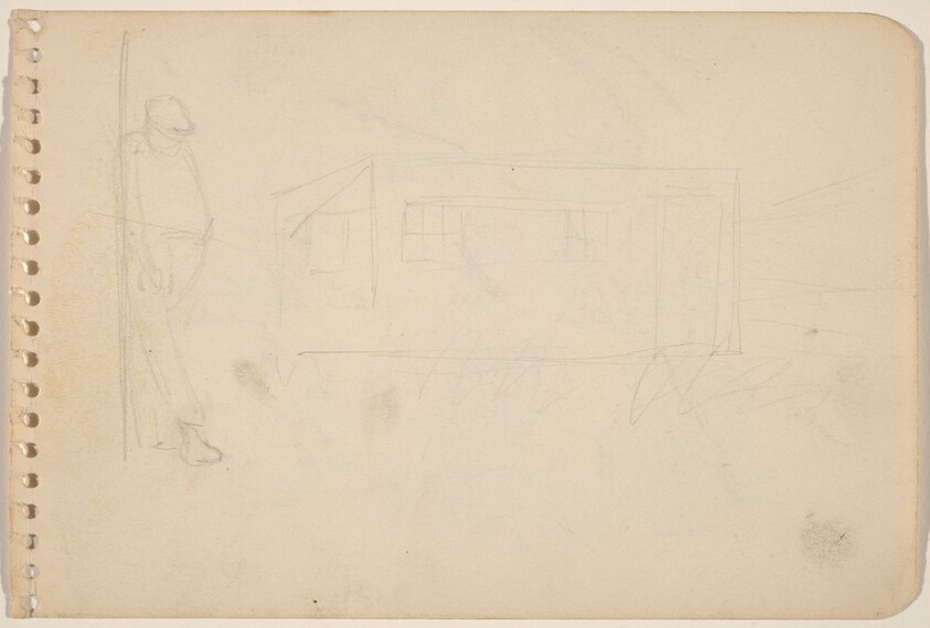 Figure and Building [verso]