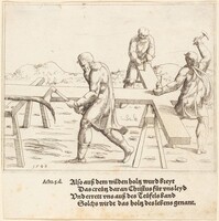 The Preparation of the Cross, Augustin Hirschvogel, 1548