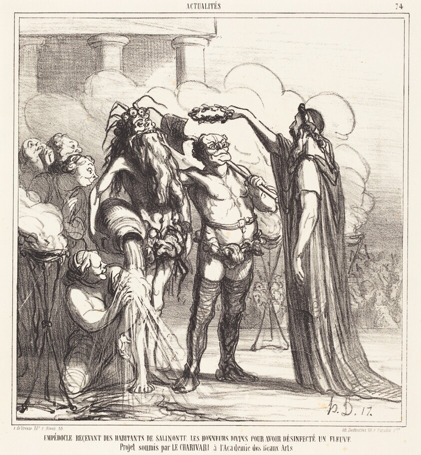 Empedocle recevant... les honneurs divins...