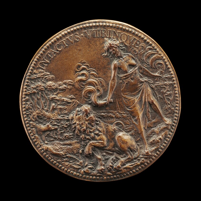 Lion and Fury with Torches [reverse]