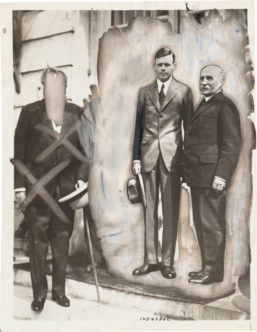 Title from caption on object: “Captain Lindbergh Learns a Great Deal of Late War from Marshal Foch”