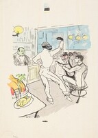 Chocolat Dancing in the Achille Bar, Henri de Toulouse-Lautrec