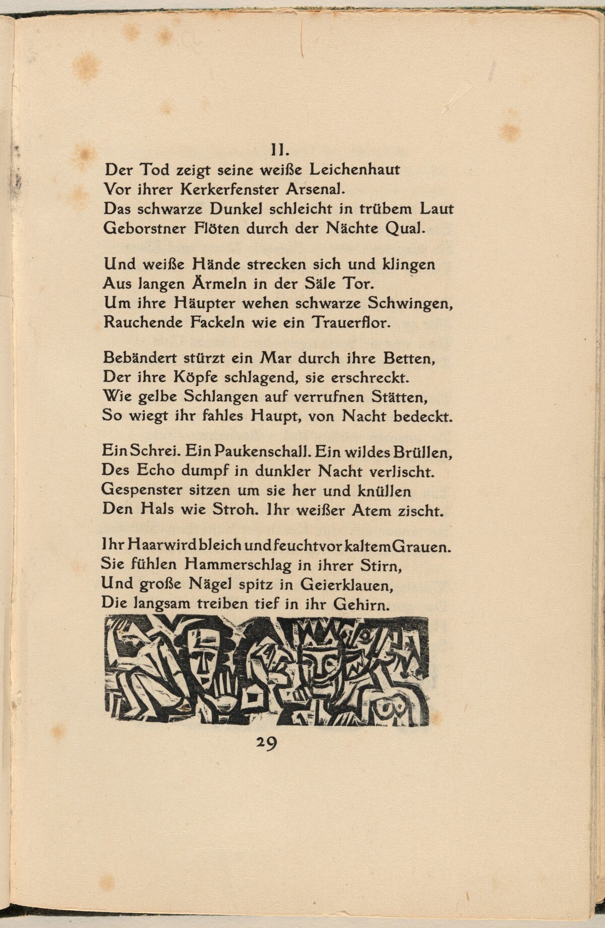 Die Irren II (The Mad II) (in-text plate) from mock-up of Georg Heym: Umbra Vitae (Georg Heym: Shadow of Life)