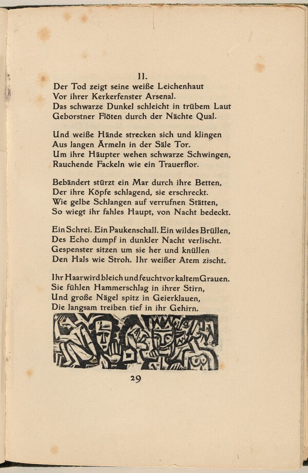 Die Irren II (The Mad II) (in-text plate) from mock-up of Georg Heym: Umbra Vitae (Georg Heym: Shadow of Life)
