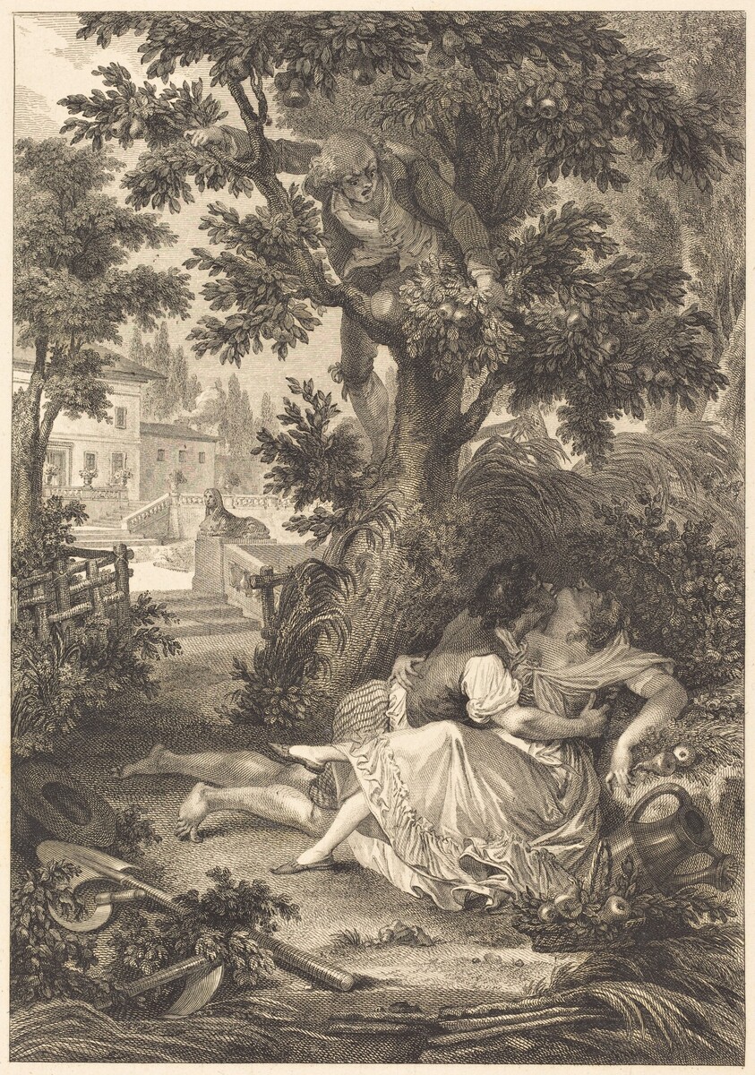 La gageure des trois commeres: Le poirier