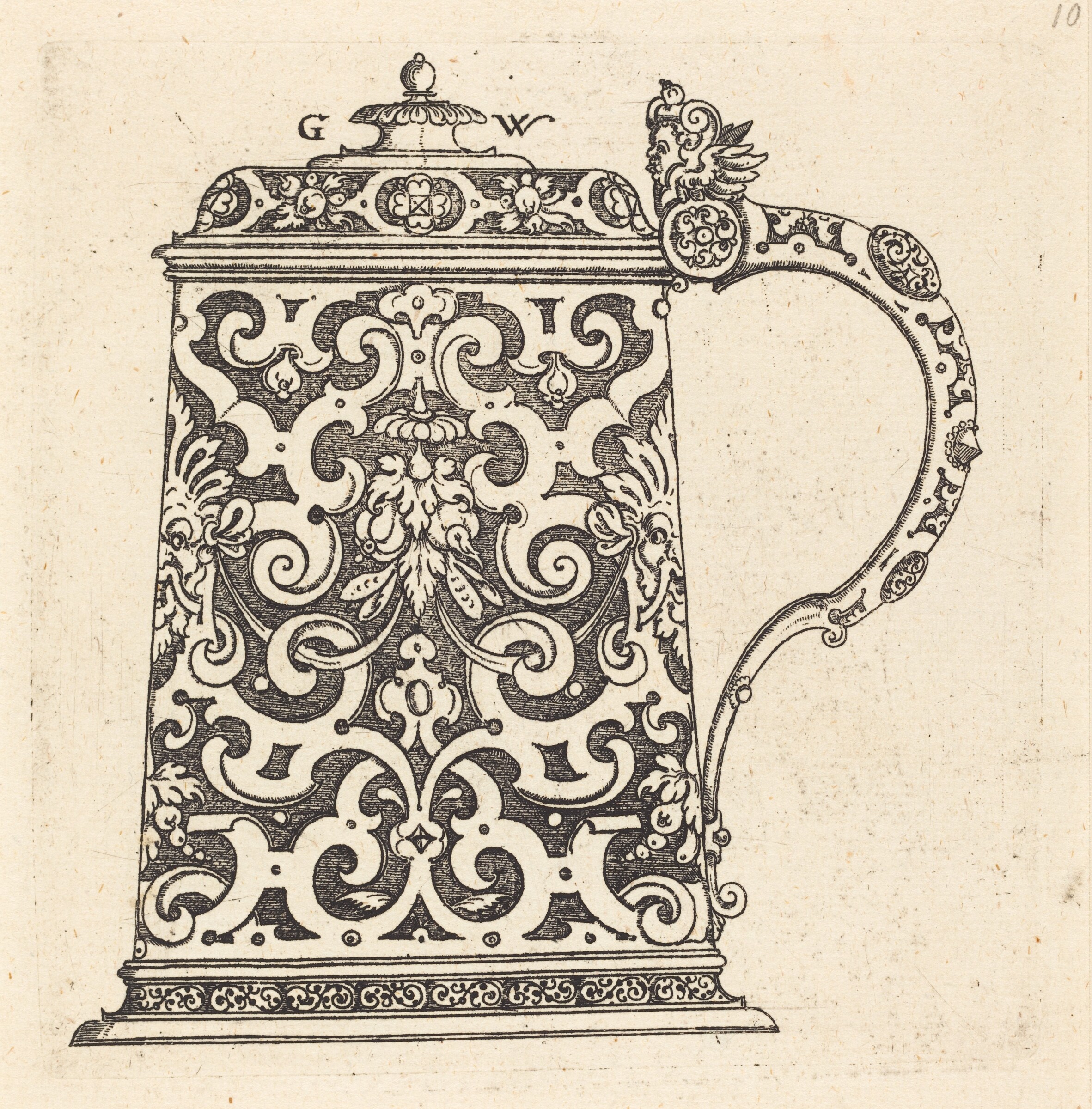 Large jug, the handle formed by a snake, Georg Wechter I, published 1579
