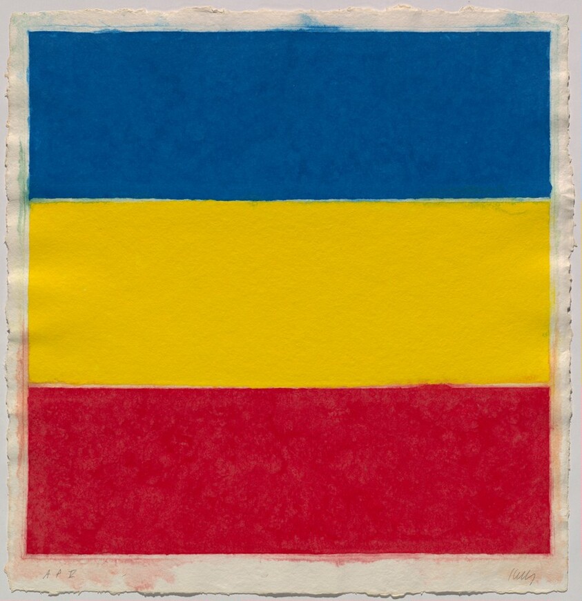 Colored Paper Image XVI (Blue/Yellow/Red)