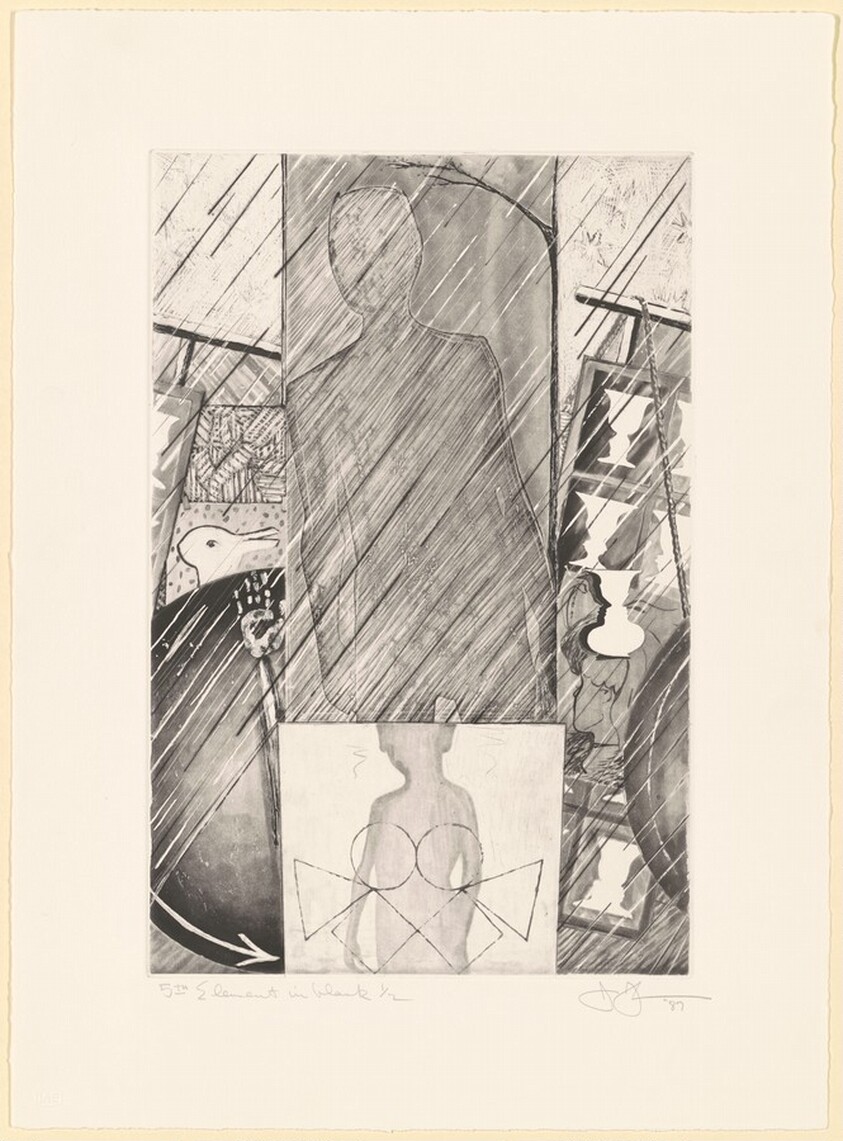 The Seasons (Spring) [element in black proof 5]