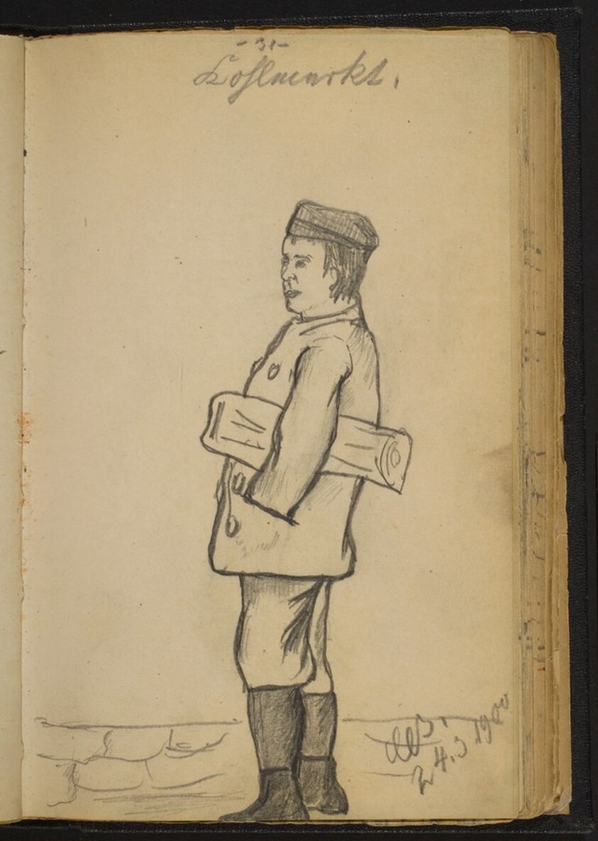 Boy with a Paper under His Arm
