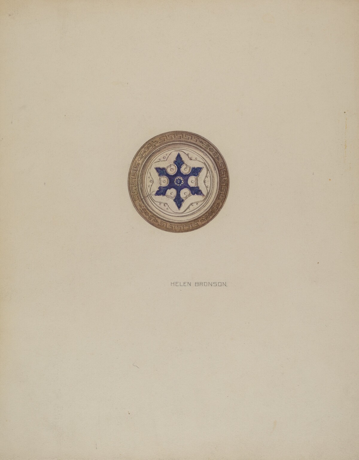 Mirror Support - Blue Six Point Star