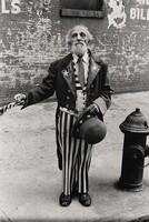 Uncle Sam with his hat off beside a hydrant, N.Y.C. 1961, Diane Arbus, 1961