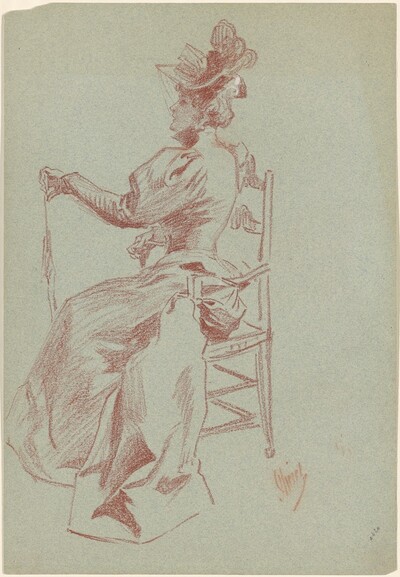 Elegant Lady Seated in a Chair