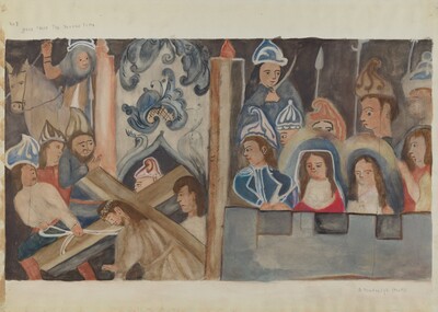 Station of the Cross No. 7: "Jesus Falls the Second Time"