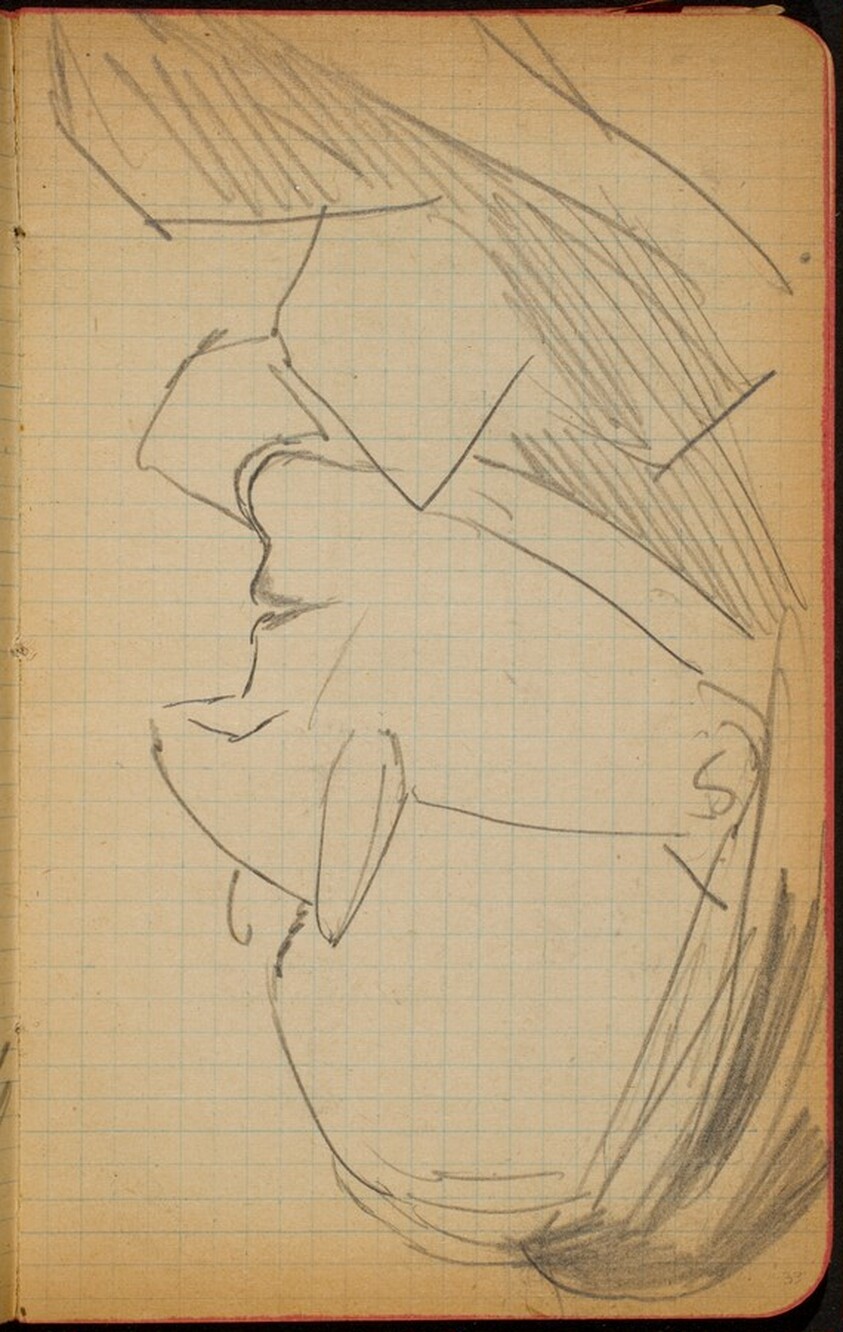 Weibliche Bildnisstudie im Profil (Female Portrait Study, Profile) [p. 33]