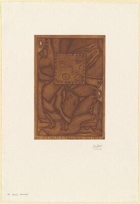 Untitled (Orange Mezzotint) [trial proof H], Jasper Johns, 1995