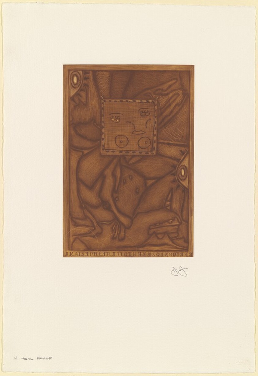 Untitled (Orange Mezzotint) [trial proof H]