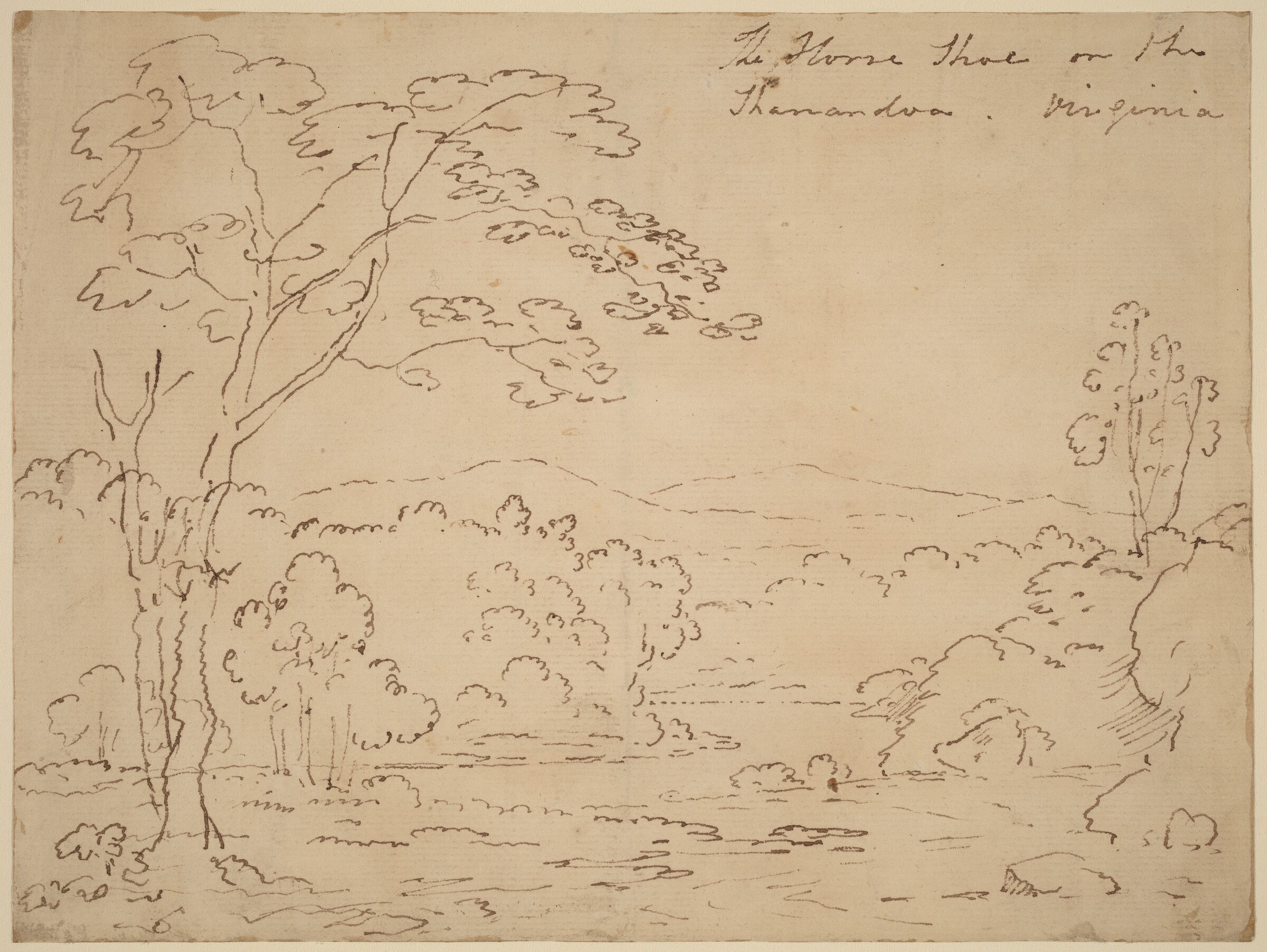 The Horse Shoe on the Shenandoah, Virginia, Joshua Shaw, 1820s
