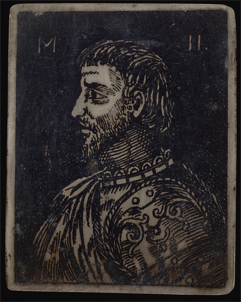 Bust of a Bearded Man in Armor Facing Left (Possibly Massimiliano Ercole Sforza)