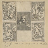 The Obsequies of Agostino Carracci: First Plate, Guido Reni, after Francesco Brizio, Giacomo Cavedone, Agostino Carracci, and Alessandro Albino, 1603