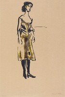 Tingeltangel Singer (Tingeltangel-Sangerin), Emil Nolde, 1907