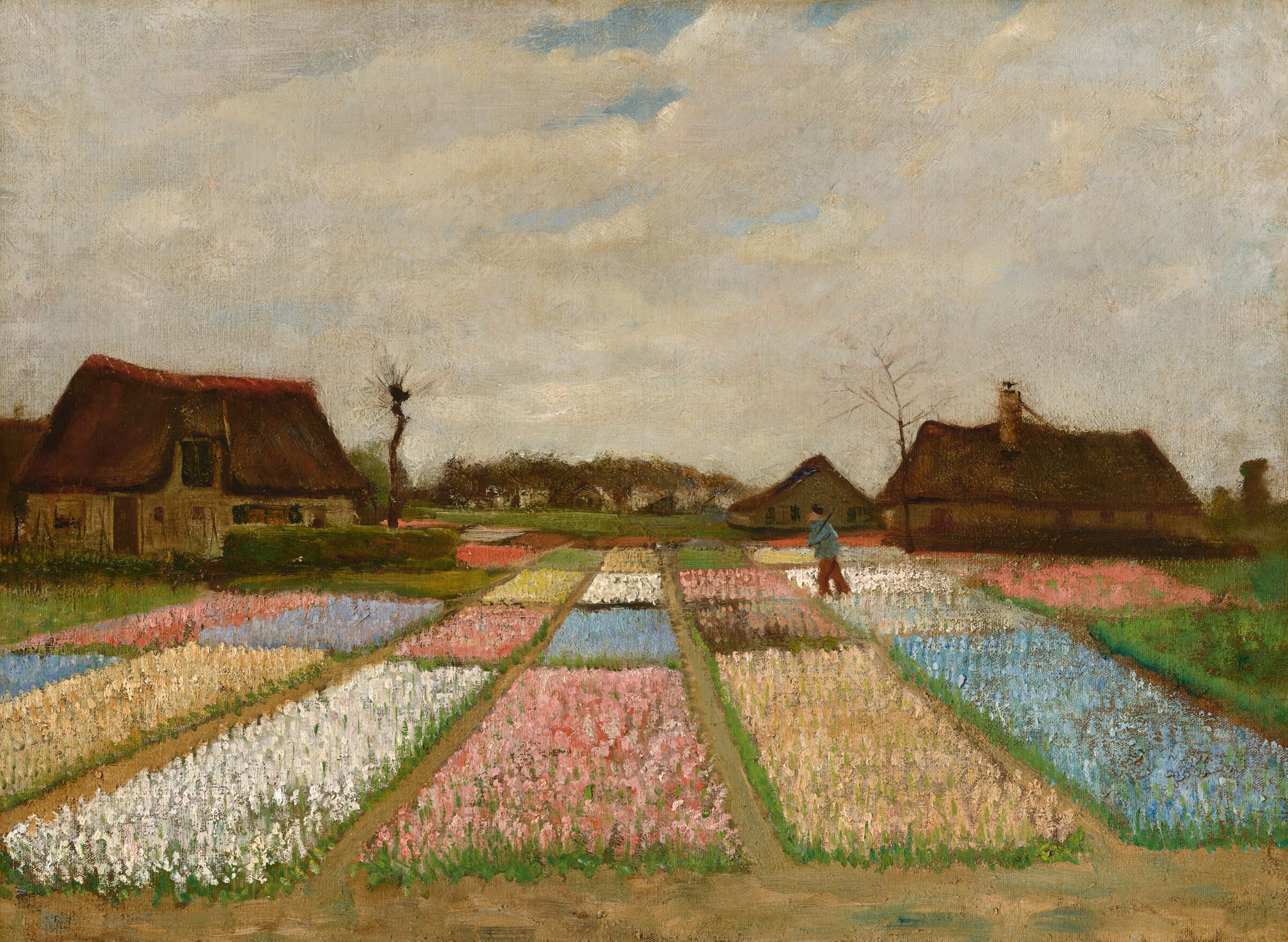 Flower Beds in Holland, Vincent van Gogh, c. 1883
