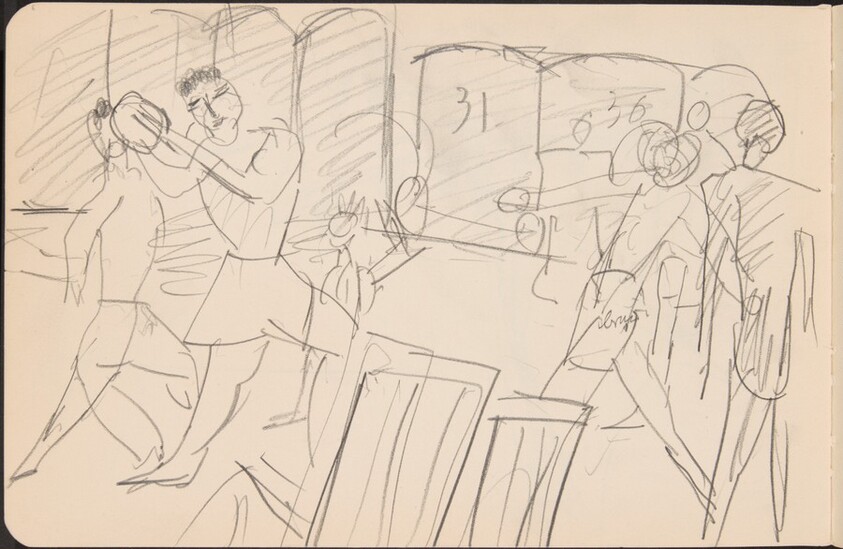 Ballspielende Männer am Strand (A Ballgame at the Beach) [p. 3]