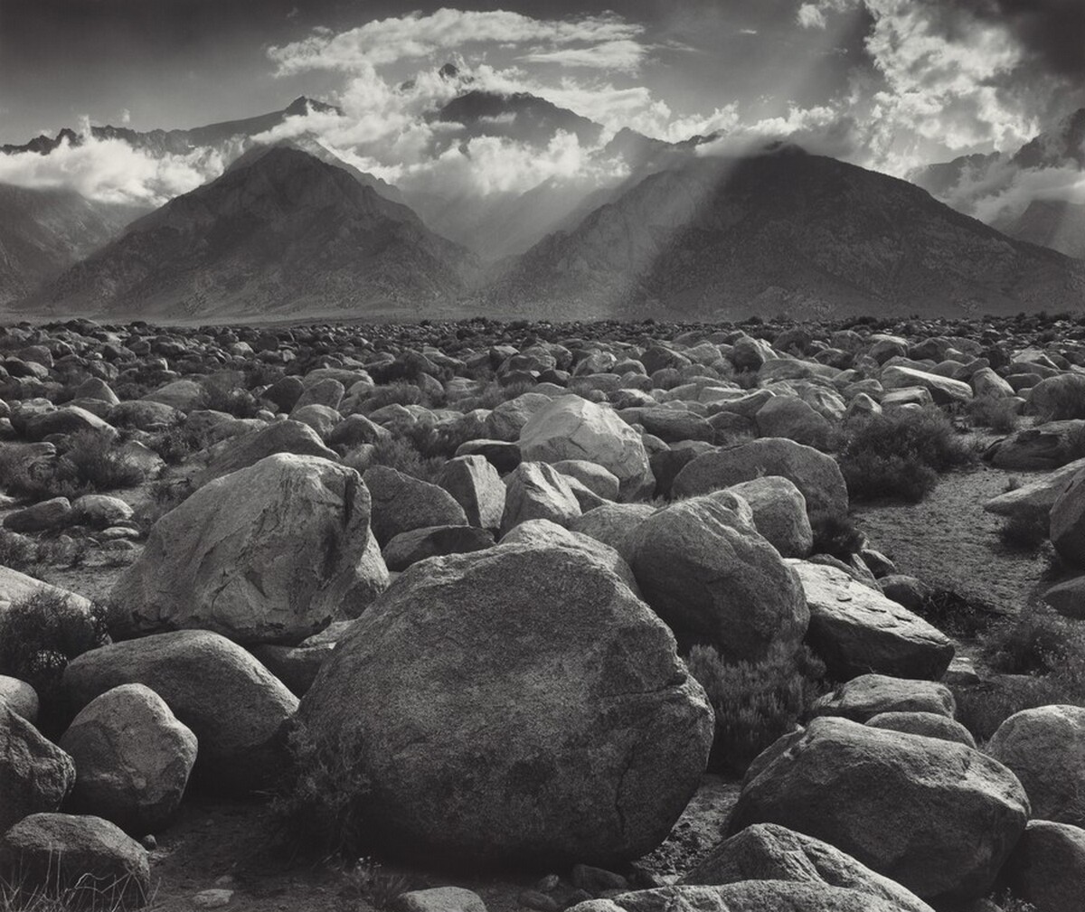 Mount Williamson, the Sierra Nevada, from Manzanar, California