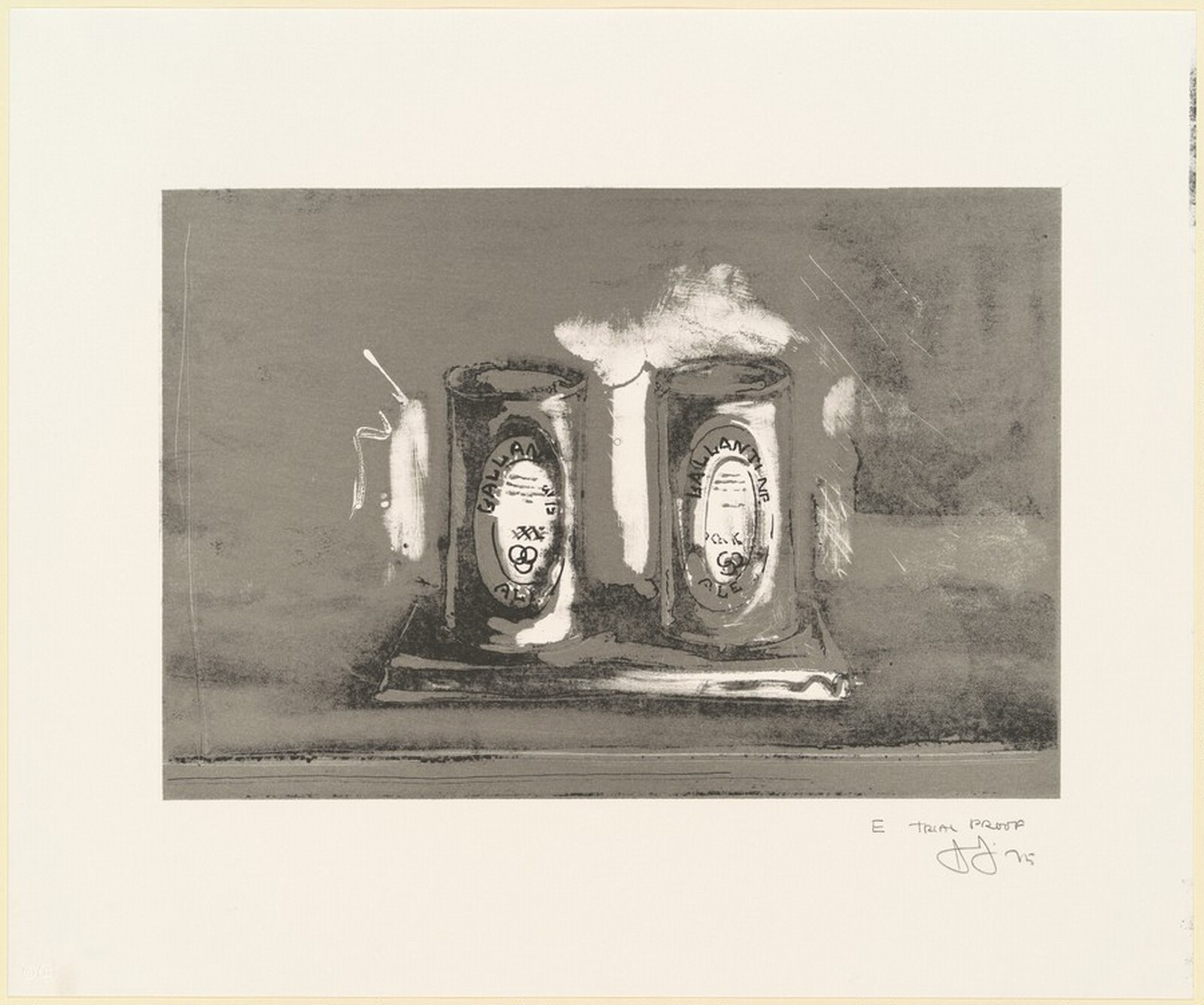 Ale Cans [trial proof E], Jasper Johns, 1975