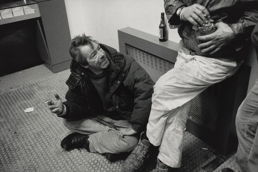 Boston (Night at an ATM kiosk.)