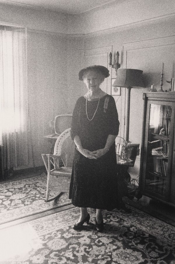 Flora Knapp Dickinson, Honorary Regent of the Washington Heights Chapter of the Daughters of the American Revolution, N.Y.C. 1960