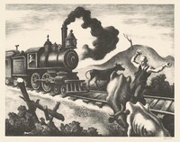 Slow Train through Arkansas, Thomas Hart Benton, 1941 (published 1942)