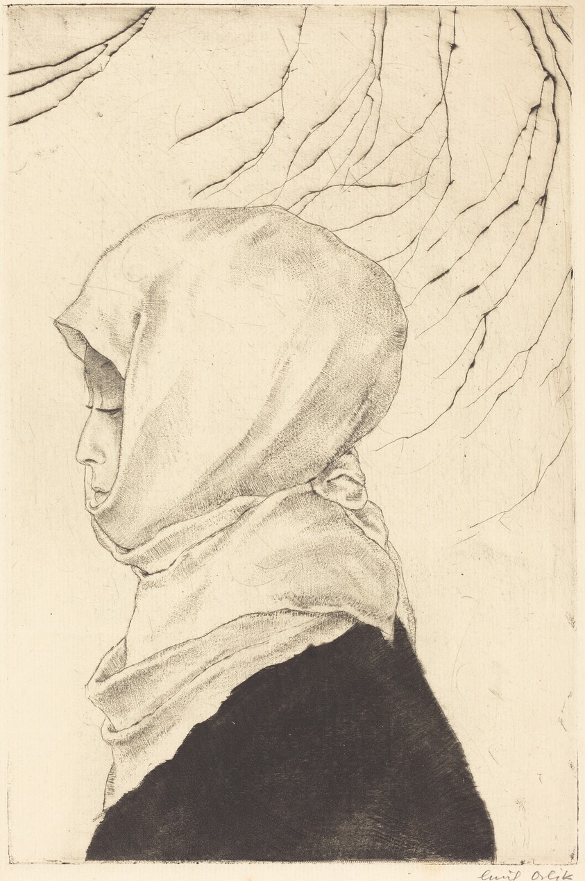 Japanerin im Winterkleid (Japanese Woman in Winter Dress)