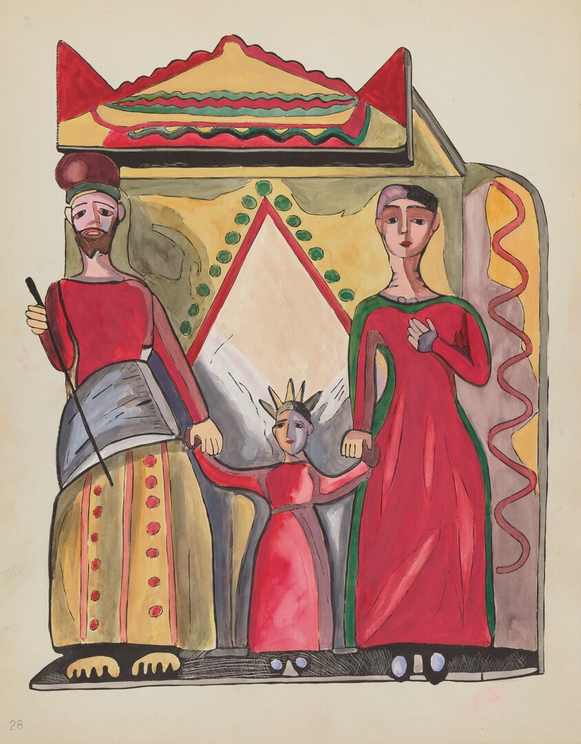 Plate 28: The Holy Family: From Portfolio "Spanish Colonial Designs of New Mexico"