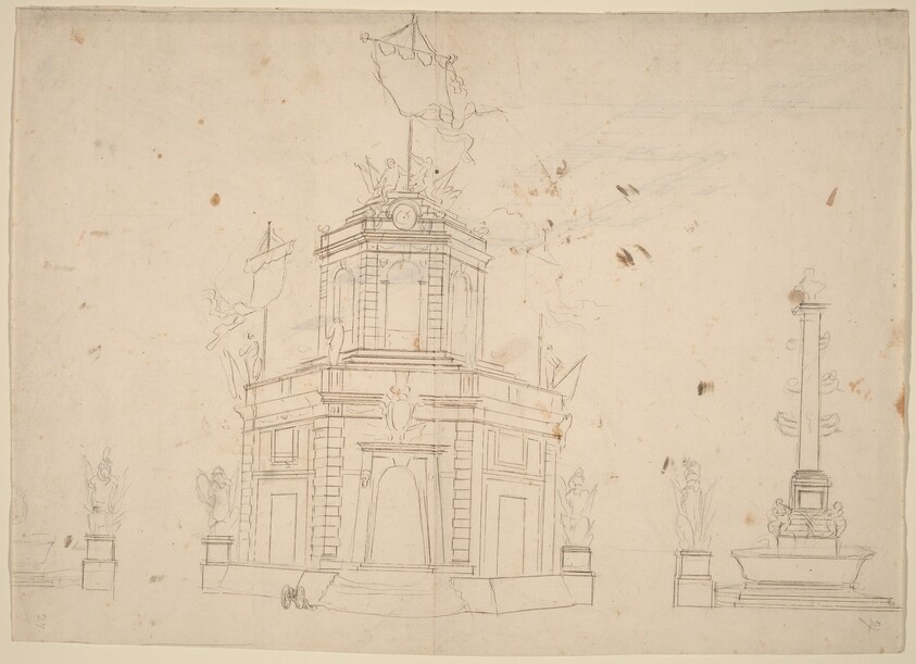 Study for "The Seconda Macchina for the Chinea of 1753: The Quarters of the Royal Militia"