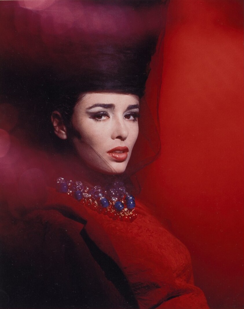 Sondra Peterson Wearing Beaded Necklace