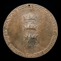 Three Crowns: Constantinople, Iconium, and Trebizond [reverse], Gentile Bellini, c. 1480