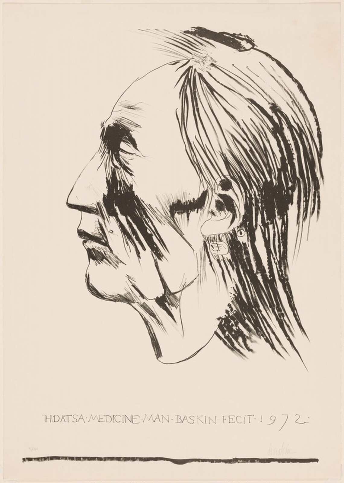 Hidatsa Medicine Man, Leonard Baskin, 1972