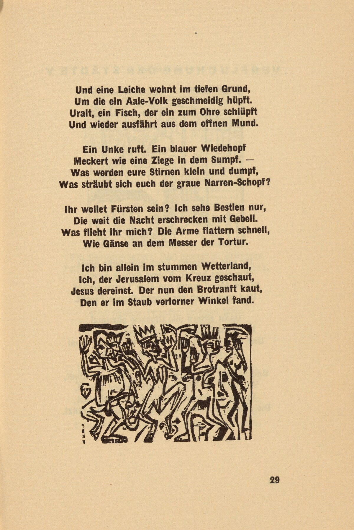 Die Irren III (The Mad III) (tailpiece, page 29) from Georg Heym: Umbra Vitae (Georg Heym: The Shadow of Life)