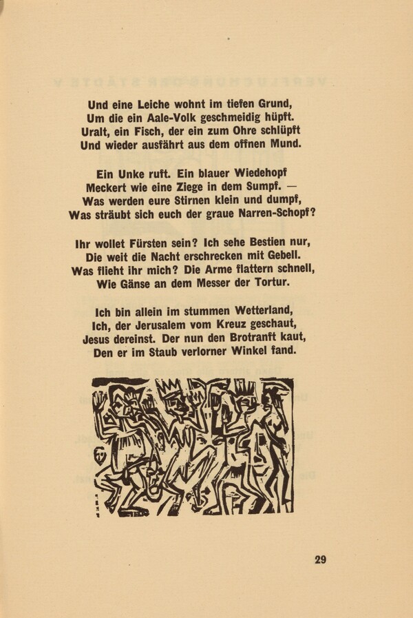 Die Irren III (The Mad III) (tailpiece, page 29) from Georg Heym: Umbra Vitae (Georg Heym: The Shadow of Life)