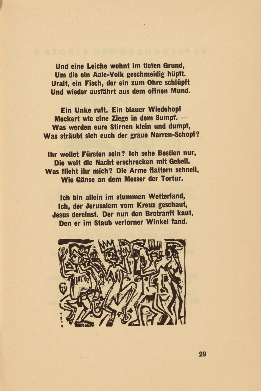 Die Irren III (The Mad III) (tailpiece, page 29) from Georg Heym: Umbra Vitae (Georg Heym: The Shadow of Life)