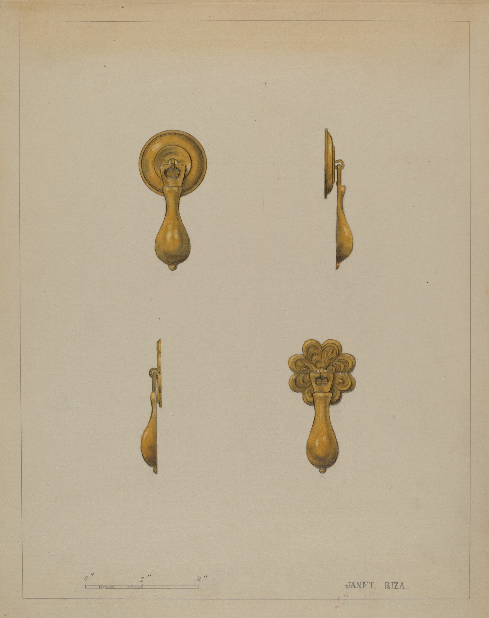 Drawer Pull, Janet Riza, c. 1936