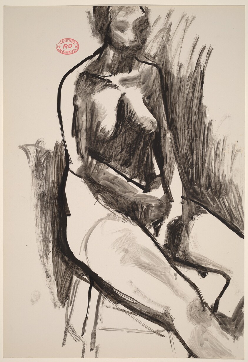 Untitled [seated female nude with arms in lap]