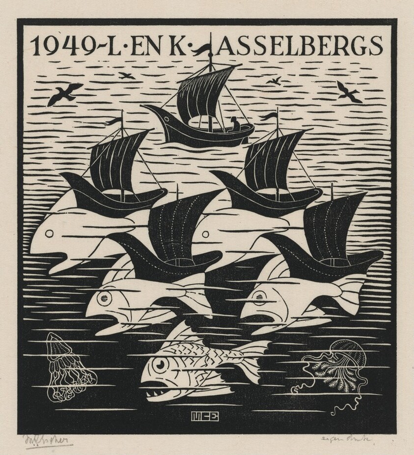 New Year's greeting-card 1949, L. and K. Asselbergs
