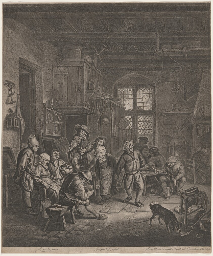 Peasant Interior with a Dancing Couple