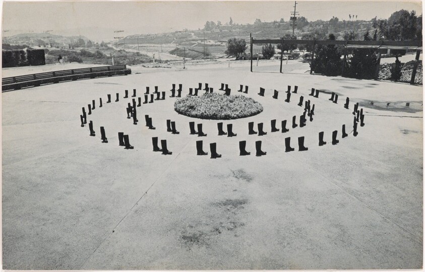 100 Boots Circling. Lomas Santa Fe, California. May 17, 1971, 12:30 p.m.