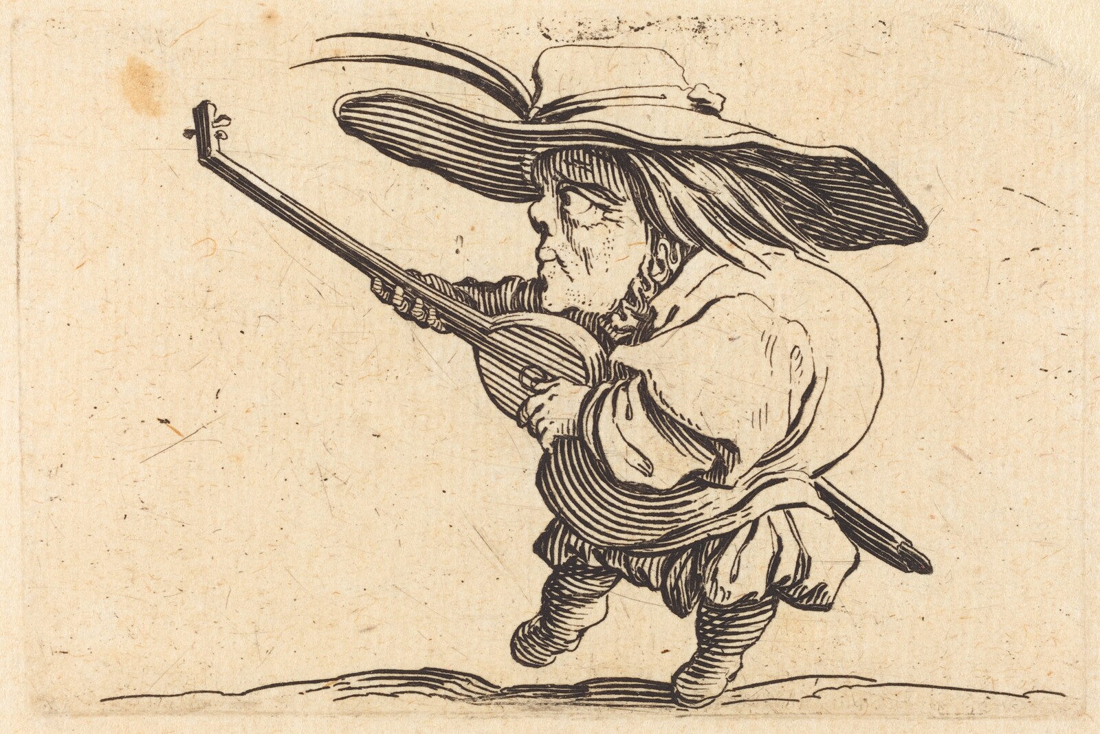 The Lute Player, Jacques Callot, c. 1622