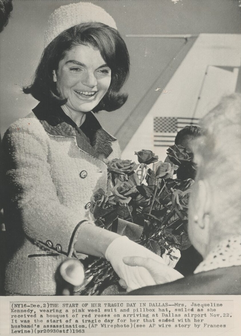 Title from caption on object: “The Start of Her Tragic Day in Dallas”