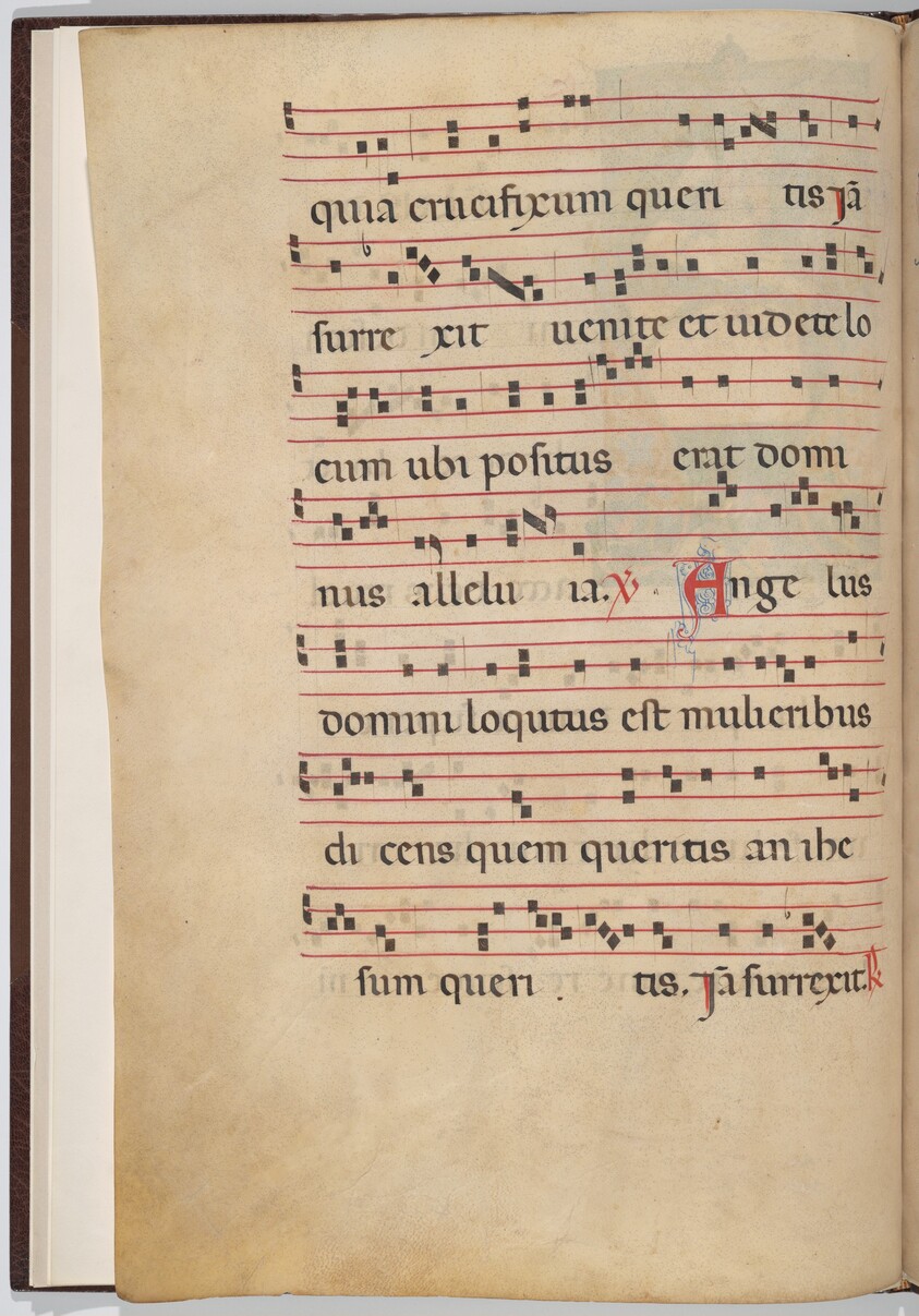 Leaf 1 from an antiphonal fragment (verso)